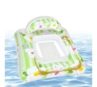 Matelas gonflable de piscine - Coutures soudées à haute fréquence | Chaise longue gonflable - Lit d'eau de bronzage pour adultes - Peut contenir une valve anti-fuite - Fête de plage d'été (vert)