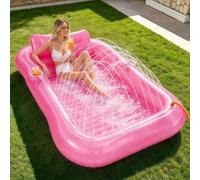 Matelas gonflable de piscine pour adulte avec arroseur intégré, lit gonflable pour piscine, radeaux de bain de soleil, bronzage pour piscine en plein air