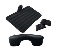 Matelas gonflable de voiture - Lit de voyage robuste - Double face - Avec 2 oreillers - Matelas pneumatique pour et sièges arrière - Idéal pour les aventures, le camping, les voyages en voiture et