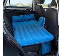 Matelas gonflable de voiture sans danger pour les enfants avec barrière anti-roulis - Support en T et design cervical ondulé, matelas gonflable floqué en PVC pour VUS/monospace, pompe et oreillers