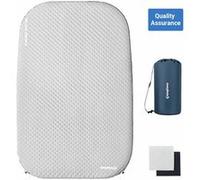 Matelas gonflable double - Kingcamp - Gris - Sac de transport inclus - 198 x 130 cm Gris