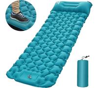 Matelas gonflable, étanche, léger, rangement compact, bleu paon