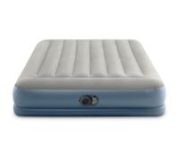 Intex Pools Matelas gonflable Pillow Rest Mid-Rise 2 personnes 152x203x30 cm motopompe intégrée Gris