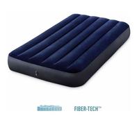 Matelas gonflable - Intex - Classic Downy - 99x191x25cm - 1 place - Bleu