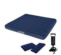 Matelas Intex Downy Classic Fiber Tech 2 places + gonfleur manuel Multicolore