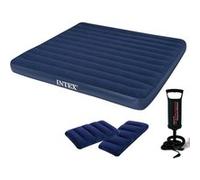 Matelas gonflable Intex Classic Downy + gonfleur inclus - 2 places large Multicolore G