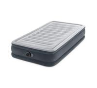 Matelas gonflable Intex - Comfort Plush Mid-Rise -1 Personne - 99x191x33 cm (LxLxH) - Gris - Motopompe intégrée