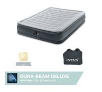Matelas gonflable Intex - Comfort Plush Mid-Rise - Lit français - 137x191x33 cm (LxLxH) - Gris - Motopompe intégrée