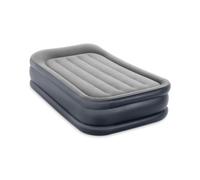 Matelas gonflable Intex - Deluxe Pillow Rest Raised - 1 personne - 99x191x42 cm (LxLxH) - Gris - Motopompe intégrée
