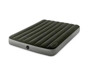 Matelas gonflable Intex Downy + gonfleur a pied intégré - 2 places