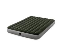 Matelas gonflable Intex Downy + gonfleur a pied intégré - 2 places large