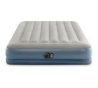 Matelas gonflable Intex - Pillow Rest Mid-Rise - 2 personnes -152x203x30 cm (LxLxH) - Gris - Motopompe intégrée Gris G