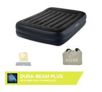 Matelas gonflable Intex - Pillow Rest Raised - 2 personnes - 152x203x42 cm (LxLxH) - Noir - Motopompe intégrée