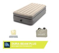 Matelas gonflable Intex Prime Comfort 1 personne 99x191x51 cm Gris avec motopompe intégrée