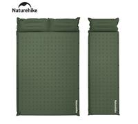 Matelas gonflable Naturehike, matelas pneumatique auto-gonflant avec oreiller, épaisseur 6 cm, matelas pneumatique raccordable, tapis de couchage pour 1 à 4 personnes Khaki 1P 3cm