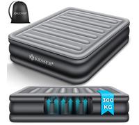 Matelas gonflable noir - KESSER - Pompe électrique intégrée - PVC résistant à la perforation - Surface floquée douce
