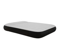 Matelas gonflable 2 places gonfleur électrique intégré sac PVC noir surface floquée gris clair