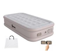 Outsunny Matelas Gonflable Pompe Électrique Intégrée 190x97x39cm Kaki