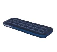 Matelas gonflable 1 personne lit pneumatique simple avec gonfleur manuel surface floquée bleu Bleu