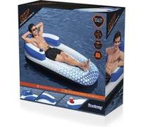 Matelas gonflable plage piscine Bestway Matela indigo wave 1 place Blanc Taille : Unique Blanc