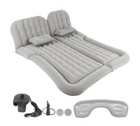 Matelas gonflable pour voiture - keenso - Pompe électrique 12 V - Surface floquée - Compatible SUV/Monospaces - Gris