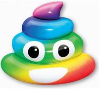 Matelas gonflable Rainbow Poo (107 x 121 x 26 cm)
