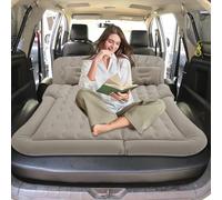 Matelas gonflable SUV avec pompe à air électrique et 2 coussins, 174 x 126 cm, matelas de voiture, lit de voiture, universel, amovible, pour voyage, camping, activité de plein air
