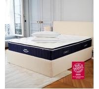 Matelas hybride 160x200cm mémoire de forme & oreillers Fluffy 50x70cm - Pack Douceur - Morphea