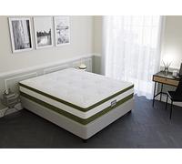 Matelas Hybride Bamboo 180 x 200 cm Ressorts ensachés et mémoire de Forme épaisseur 30 cm