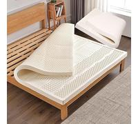Matelas hybride en latex naturel pour lit double 170 x 200 cm, moyennement doux, avec dessus en coton, facile à installer et solution de sommeil confortable