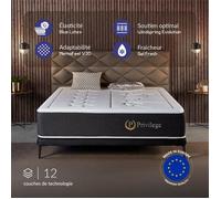 Matelas Hybride Privilège 140x200 - 30 cm - Ressorts Ensachés + Mémoire de Forme Premium - Soutien Durable - Maintien Durable du Dos