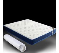 Matelas hybride Queen Size 22 cm, 200 x 200 cm, mousse à mémoire de forme à fermeté moyenne et ressorts ensachés, gel rafraîchissant pour soulager les douleurs dorsales, sans fibre de verre, solution