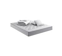 Matelas INITIAL 140x190 ressorts ensachés H23 ferme avec 2 oreillers et couette