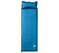 Matelas isolant auto-gonflant avec coussin, turquoise, 190 x 64 x 3 cm, en mousse à mémoire de forme, imperméable, ultra léger, compact, pliable pour camping, extérieur, trekking, randonnée, voyage