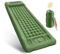 Matelas isolant auto-gonflant de 12 cm d'épaisseur avec coussin, petit encombrement, tapis de couchage ultra léger avec pompe à pied pour l'extérieur, la randonnée, la tente, le camping, la plage