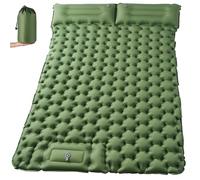 Matelas isolant auto-gonflant pour 2 personnes, matelas de camping étendu et épaissi, pompe à air à pédale, matelas gonflable, ultra léger, portable, convient pour le camping, la plage, la randonnée