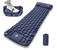 Matelas isolant auto-gonflant (version améliorée) - Matelas gonflable épissable de camping avec pompe à pied et coussin - Matelas auto-gonflant avec une meilleure façon de gonfler - 600 g - Facile à