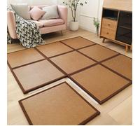 Matelas japonais pliant en rotin avec support antidérapant, ferme et confortable - 9pcs-60*60cm