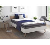ACTISOM Matelas Latex et mémoire de forme 200x200 cm Maxi épaisseur 5 zones de confort