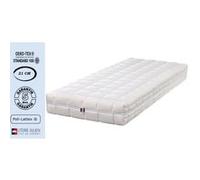Matelas Latex Naturel 90x190 X 21 Cm Ferme - Déhoussable Housse Lavable - 7 Zones De Confort - Noyau Poli Lattex Hr Dernière Génération - Très Respirant Blanc