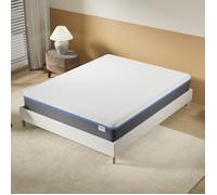 NOVEMBER- Matelas YPSILON « Souple » 160x200cm- Technologie Hybride: Latex Naturel & Mémoire de Forme- Épaisseur 28cm- Soutien Enveloppant Effet Nuage- Label sanitized(Anti bactérien/acarien)