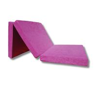 Matelas lit futon pliable pliant 195 x 65 x 10 cm - Rose - Rectangulaire - Classique - Intemporel