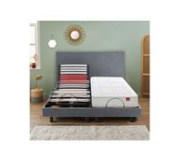 Matelas lit électrique en ressorts ensachés et mémoire de forme Balade - 2x90x200
