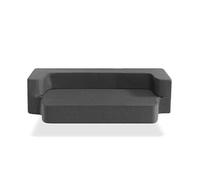 Matelas lit futon DORMALIT - Kma-Lit Pliant 90x190 - Épaisseur 24 cm - Gris - Mousse polyuréthane HR - 1 place