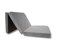 Matelas lit futon pliable pliant - NATALIA SPZOO - Gris - Mousse polyuréthane - 1 personne