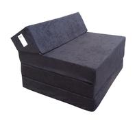 Matelas 200x70x10 cm pliant pour adultes et enfants - NATALIA SPZOO - Noir - Mousse polyuréthane - 2 personnes - 70 x 200 cm