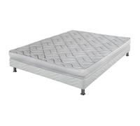 Matelas Melissa + sommier tapissier Omega - 140x190 - Mousse - Hauteur 13 cm