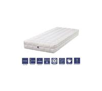 Matelas Mémoire de Forme 120x190 x 23 cm Ferme - Déhoussable Housse Lavable - 7 Zones de Confort - Noyau Poli Lattex HR Dernière Génération - Très