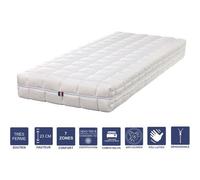 Matelas Mémoire de Forme 120x190 x 23 cm Très Ferme - Spécial Sommier Electrique - Déhoussable Housse Lavable - 7 Zones de Confort - Noyau Poli Lattex HR Dernière Génération - Très Respirant