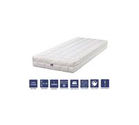 Matelas Mémoire de Forme + Alèse 100x200 x 23 cm Très Ferme + Oreiller Visco - Spécial Sommier Electrique - Déhoussable Housse Lavable - 7 Zones de